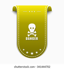 Danger Sign Yellow Vector Icon Design