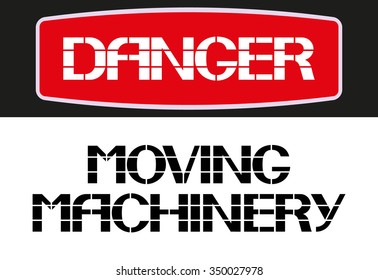 Danger sign,rectangular poster warning of character in the text version.