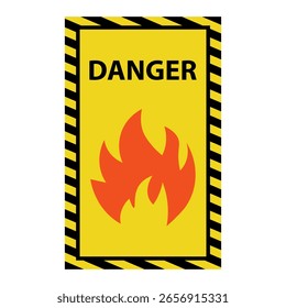  Sinal de perigo, Rótulo de aviso. Ícone de perigo, Ícone de radiação nuclear, ícones tóxicos. Ilustração de vetor