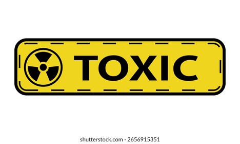  Señal de peligro, etiqueta de advertencia. Icono del peligro, icono de la radiación nuclear, iconos tóxicos .Ilustración vectorial