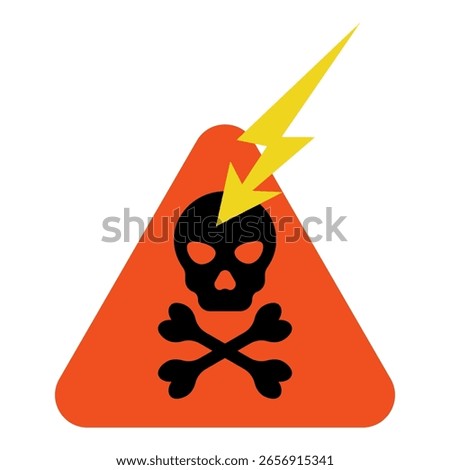  Danger sign,Warning label. Danger Icon, Nuclear Radiation Icon, Toxic icons .Vector Illustration
