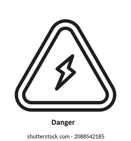 Danger. simple icon design, best used for banner, flayer, or web application. Editable stroke with EPS 10 file format