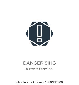 Danger sing icon vector. Trendy flat danger sing icon from airport terminal collection isolated on white background. Vector illustration can be used for web and mobile graphic design, logo, eps10
