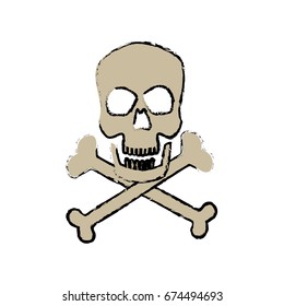 danger skull bones crossed medicine symbol