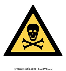 Danger Skull And Bones Sign. Vector.