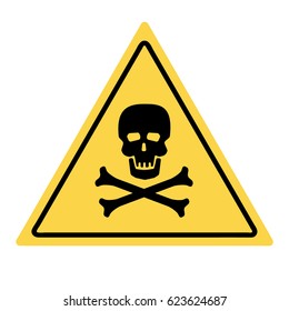 Danger Skull And Bones Sign. Vector.