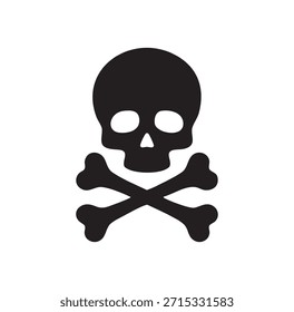 Peligro Cráneo Calavera Icono plano