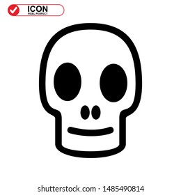 Danger skull icon isolated sign symbol vector illustration - high quality black style vector icons
