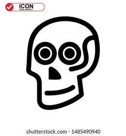 Danger skull icon isolated sign symbol vector illustration - high quality black style vector icons
