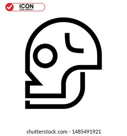 Danger skull icon isolated sign symbol vector illustration - high quality black style vector icons
