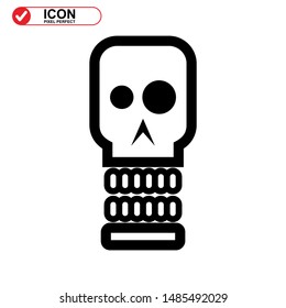 Danger skull icon isolated sign symbol vector illustration - high quality black style vector icons
