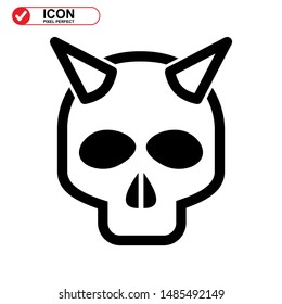 Danger skull icon isolated sign symbol vector illustration - high quality black style vector icons
