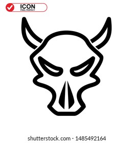 Danger skull icon isolated sign symbol vector illustration - high quality black style vector icons

