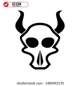 Danger skull icon isolated sign symbol vector illustration - high quality black style vector icons
