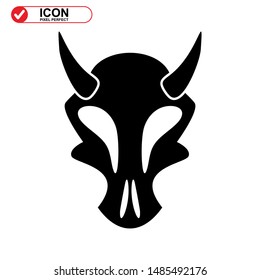 Danger skull icon isolated sign symbol vector illustration - high quality black style vector icons
