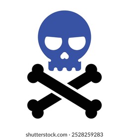 Peligro, ícono de cráneo, Vector