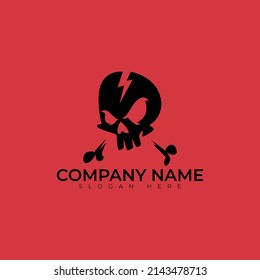 Danger Skull  logo vector illustration design