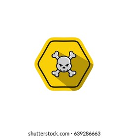 danger skull vector icon