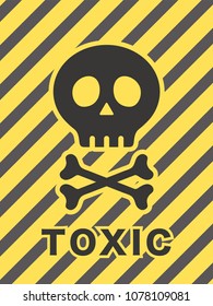 Danger skull vector sign.