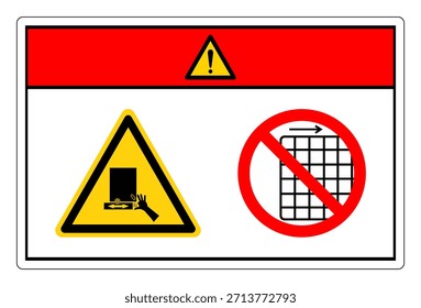 Peligro Deslice y muera en el roscador de rodillos Signo de símbolo de peligro, Ilustración vectorial, aislado en la etiqueta de fondo blanco. EPS10