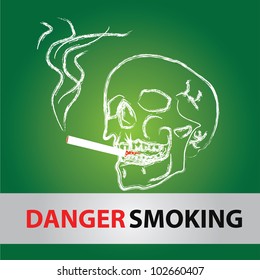 Danger smoking sign,Vector