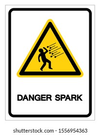 Danger Spark Symbol Sign, Vector Illustration, Isolate On White Background Label .EPS10