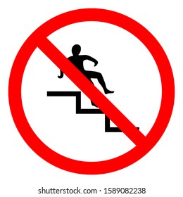 Danger Step Symbol, Vector Illustration, Isolate On White Background Label. EPS10