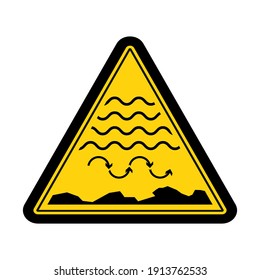 Danger Strong Currents Water Sign Symbol Stock Vector (Royalty Free ...