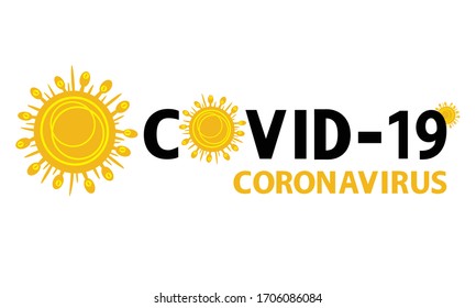 Danger symbol  illustration of Novel Coronavirus (2019-nCoV). Virus Covid 19-NCP.