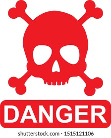 danger symbol skull cross bones 