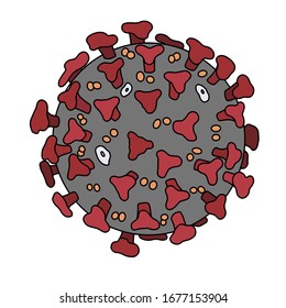 Ilustración vectorial del símbolo de peligro. Icono de diseño médico. Prevención del coronavirus. Epidemia. Protección del virus bacteriano sanitario. Ilustración para diseño médico.Detén el coronavirus.