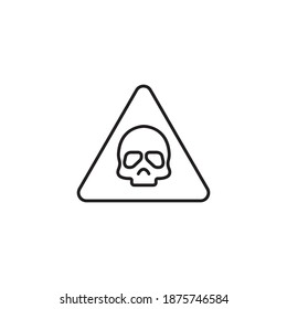 Símbolos de peligro Icono de línea delgada simple Ilustración vectorial
