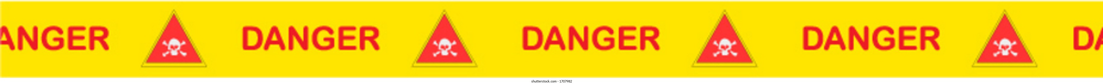 danger tape with skull