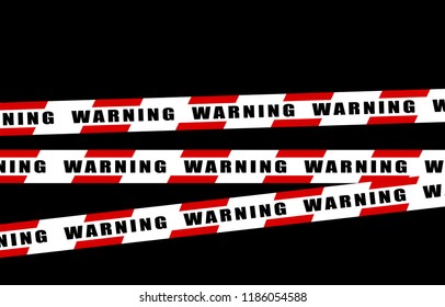 danger tape with word warning