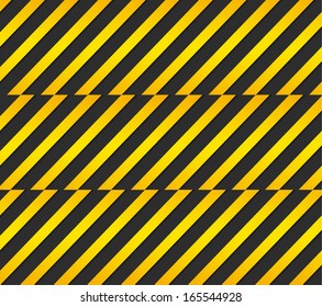 Danger tapes on dark background. Vector illustration.
