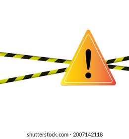 Danger tapes in yellow-black line	