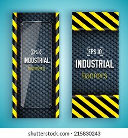 danger tech abstract banners. Vector illustration design concept