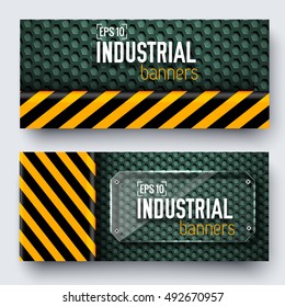 danger tech abstract banners. Vector illustration design concept