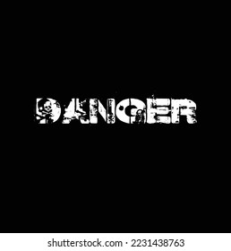 danger text on black background.