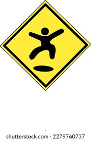 Danger there is a hole, Vector Illustration, Isolate On White Background, Label. EPS10