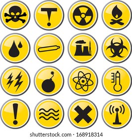 Danger Toxic Hazard Icon Illustration