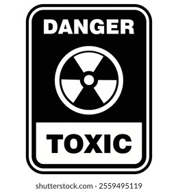 Danger, Toxic sign and sticker vector