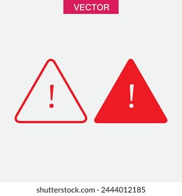 Danger traffic sign flat icon, colorful pictogram on white background..eps