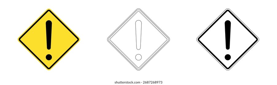 Danger traffic sign in vector format