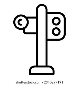 Danger train lights icon outline vector. Road signal. Traffic barrier