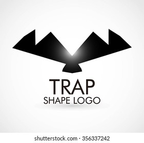 Danger trap of steel abstract vector and logo design or template game challenge business icon of company identity symbol concept