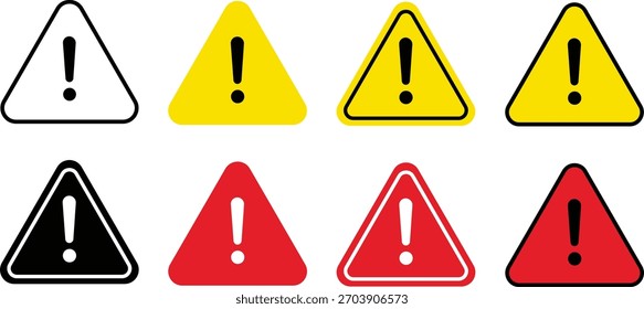 Icono de triángulo de peligro. Señal de advertencia o precaución. ilustración de stock