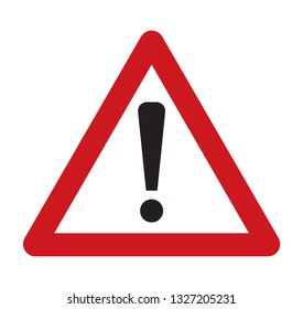 danger triangle sing icon red and black