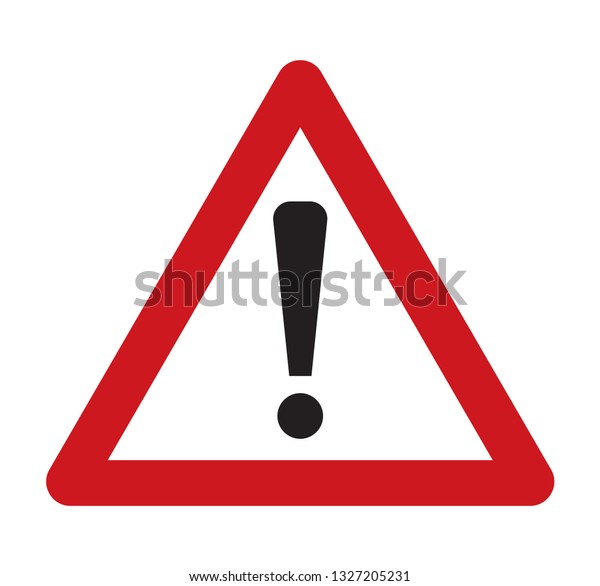 Danger Triangle Sing Icon Red Black Stock Vector (Royalty Free ...