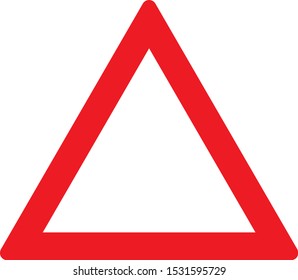 Danger Triangle Traffic Road Sign, Vector Illustration, Isolate On White Background Icon